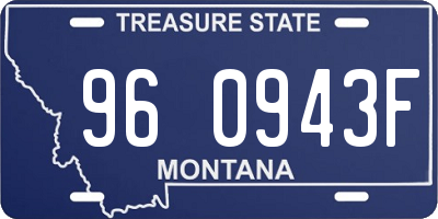 MT license plate 960943F