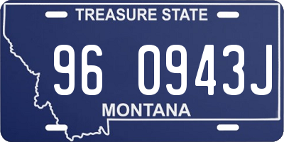 MT license plate 960943J
