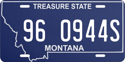 MT license plate 960944S