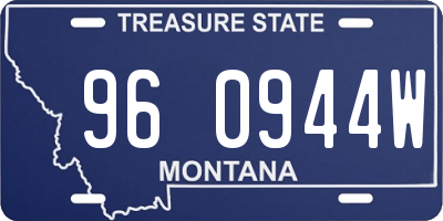 MT license plate 960944W