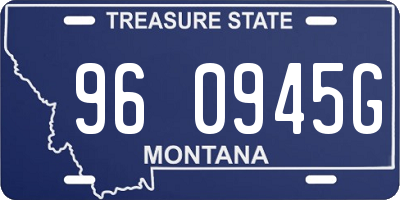 MT license plate 960945G