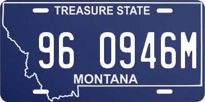 MT license plate 960946M