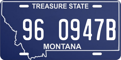 MT license plate 960947B