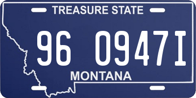 MT license plate 960947I