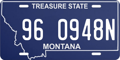 MT license plate 960948N