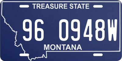 MT license plate 960948W