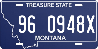 MT license plate 960948X
