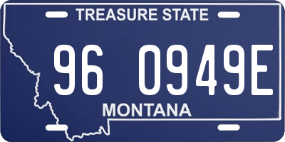 MT license plate 960949E