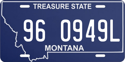 MT license plate 960949L