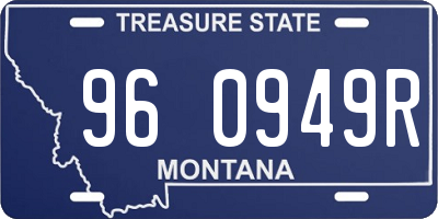 MT license plate 960949R