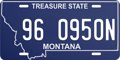 MT license plate 960950N