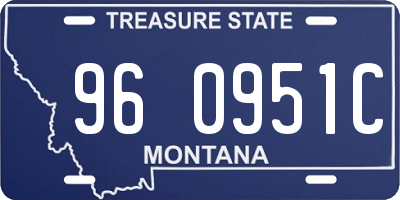 MT license plate 960951C