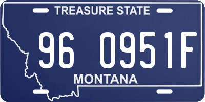 MT license plate 960951F