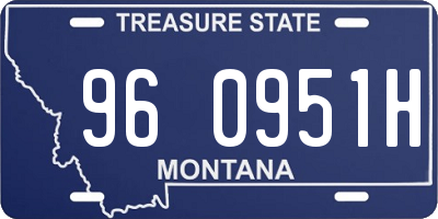 MT license plate 960951H