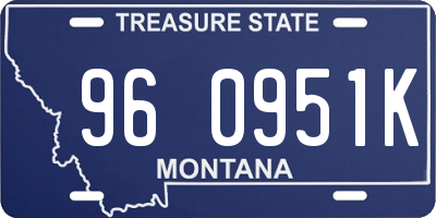 MT license plate 960951K