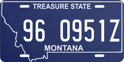 MT license plate 960951Z