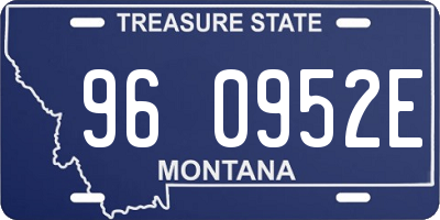 MT license plate 960952E