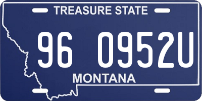 MT license plate 960952U