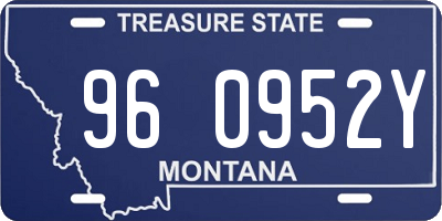 MT license plate 960952Y