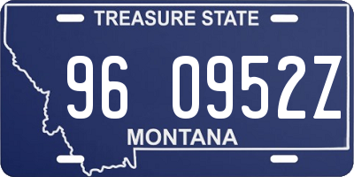 MT license plate 960952Z