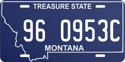 MT license plate 960953C