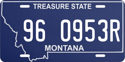 MT license plate 960953R