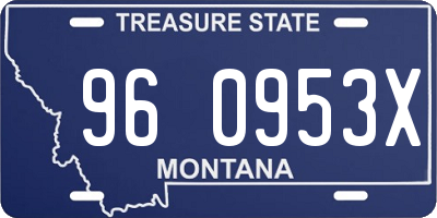MT license plate 960953X