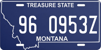 MT license plate 960953Z