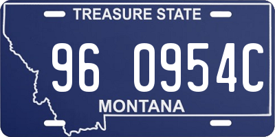 MT license plate 960954C