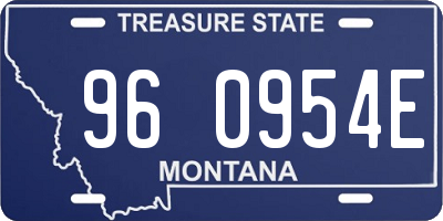 MT license plate 960954E