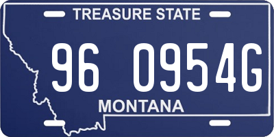 MT license plate 960954G