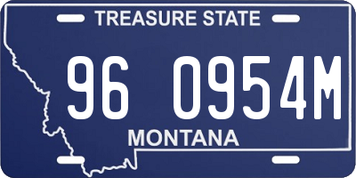 MT license plate 960954M