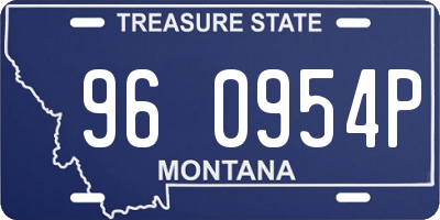 MT license plate 960954P