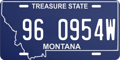 MT license plate 960954W