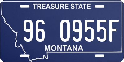 MT license plate 960955F