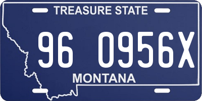 MT license plate 960956X