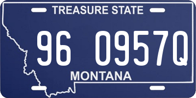 MT license plate 960957Q
