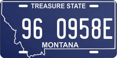 MT license plate 960958E