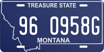 MT license plate 960958G