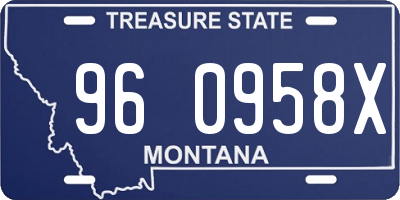 MT license plate 960958X