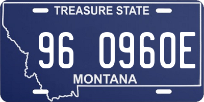 MT license plate 960960E