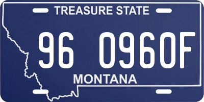 MT license plate 960960F