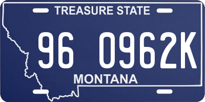 MT license plate 960962K