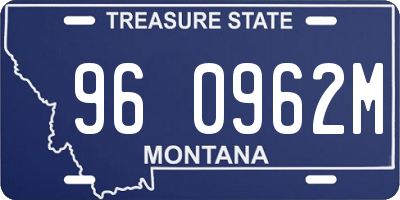 MT license plate 960962M