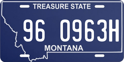 MT license plate 960963H
