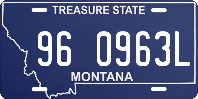 MT license plate 960963L