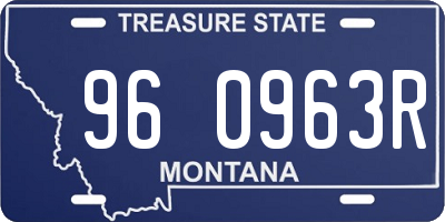 MT license plate 960963R
