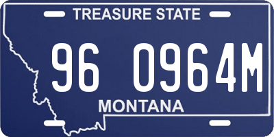 MT license plate 960964M