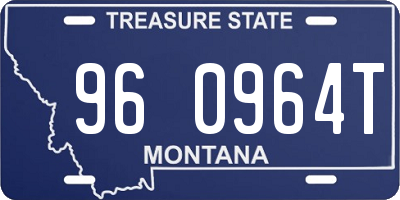 MT license plate 960964T