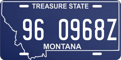 MT license plate 960968Z